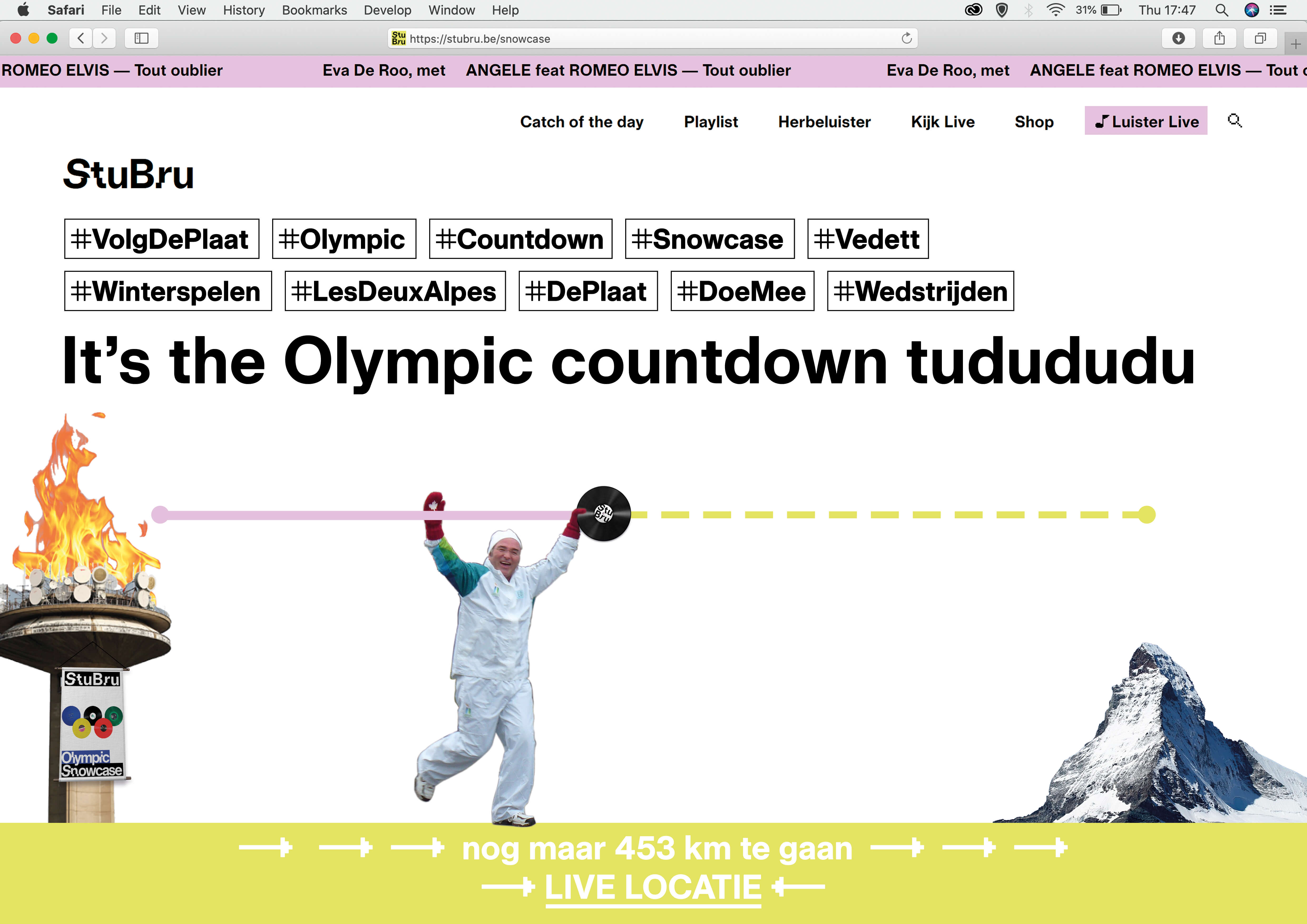 Stubru Olympic Snowcase Countdownsite